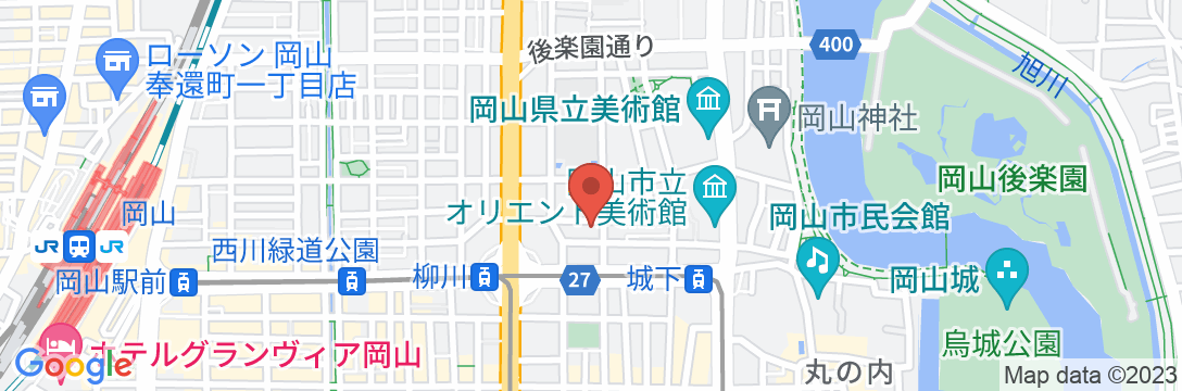 Alphabed岡山桃太郎通りの地図