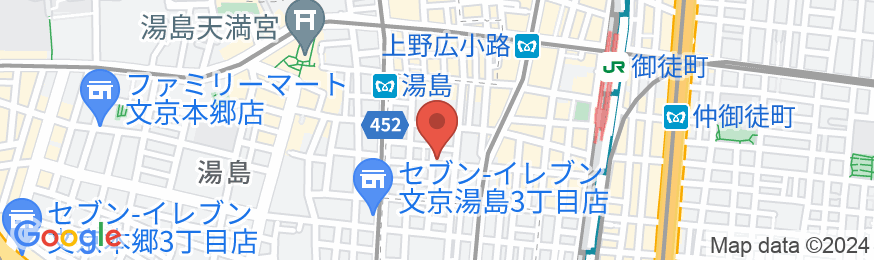 寅ホテル 上野の地図