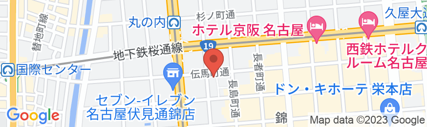 グリーンリッチホテル名古屋錦 人工温泉・二股湯の華の地図