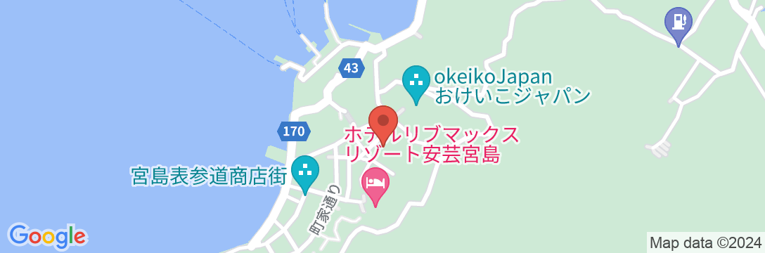 宮島ホテルまことの地図