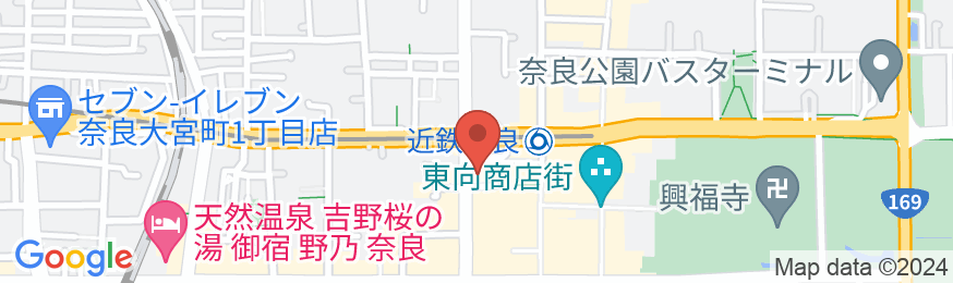 変なホテル奈良の地図