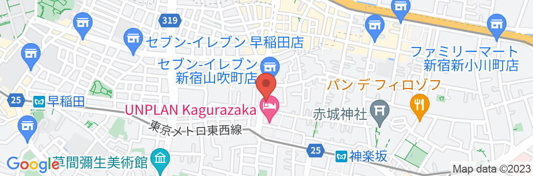 ホテルVintage東京神楽坂の地図