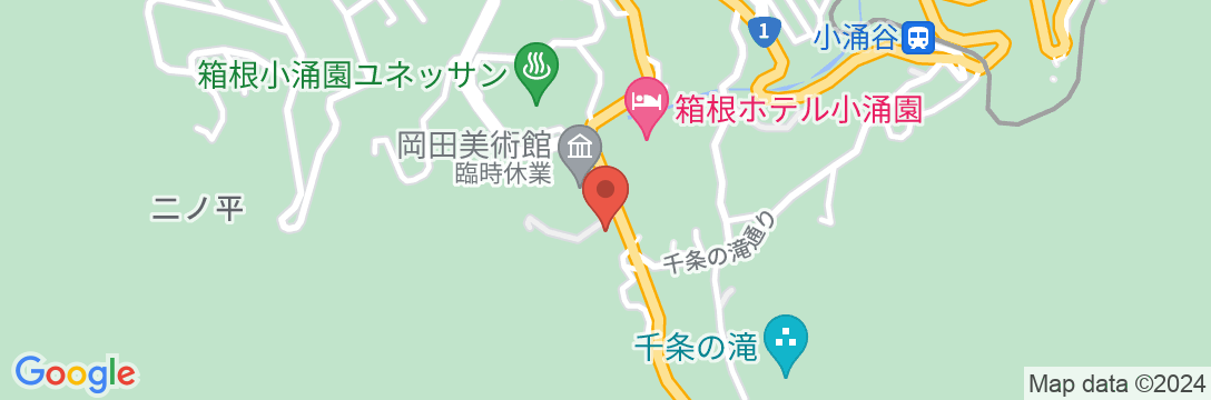 箱根小涌園 三河屋旅館の地図