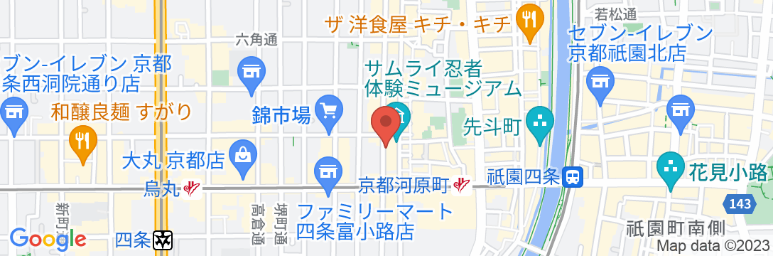 hotel GOCO stay 京都四条河原町の地図