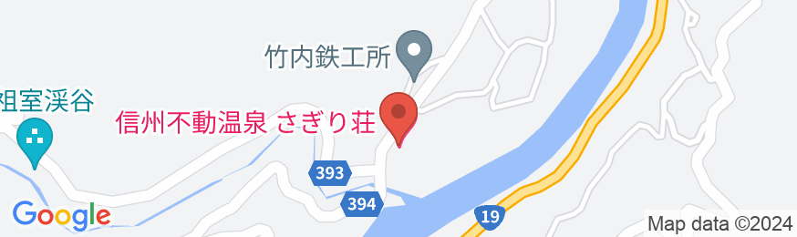 信州不動温泉 さぎり荘の地図