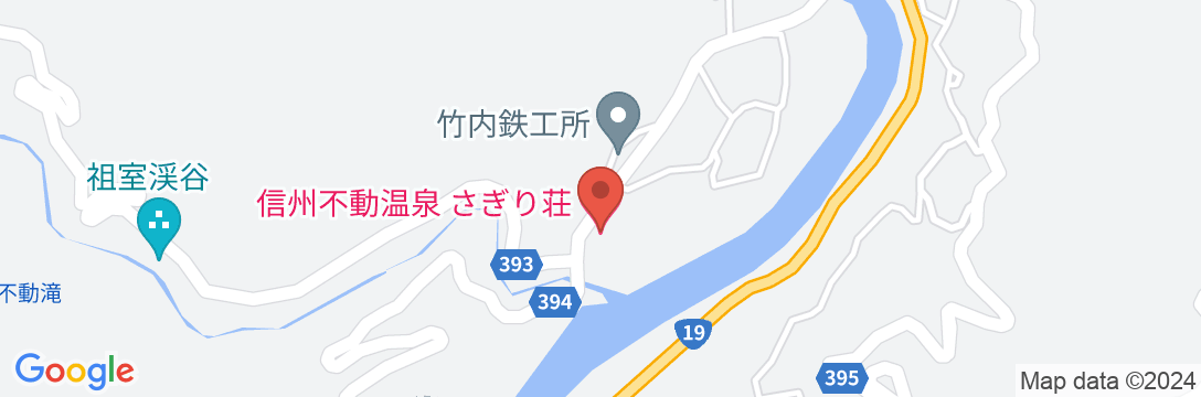 信州不動温泉 さぎり荘の地図