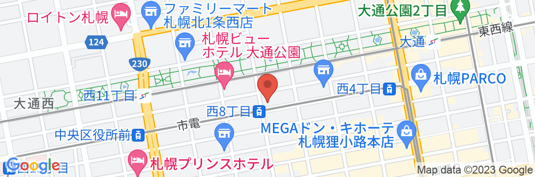 ALPHABED INN 札幌大通公園の地図