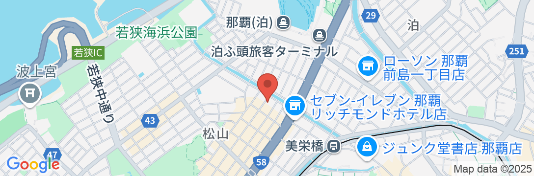 ホテルリブマックスBUDGET那覇松山の地図