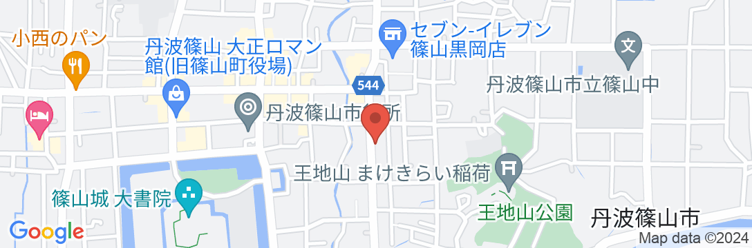篠山城下町ゲストハウスKOMEYAの地図
