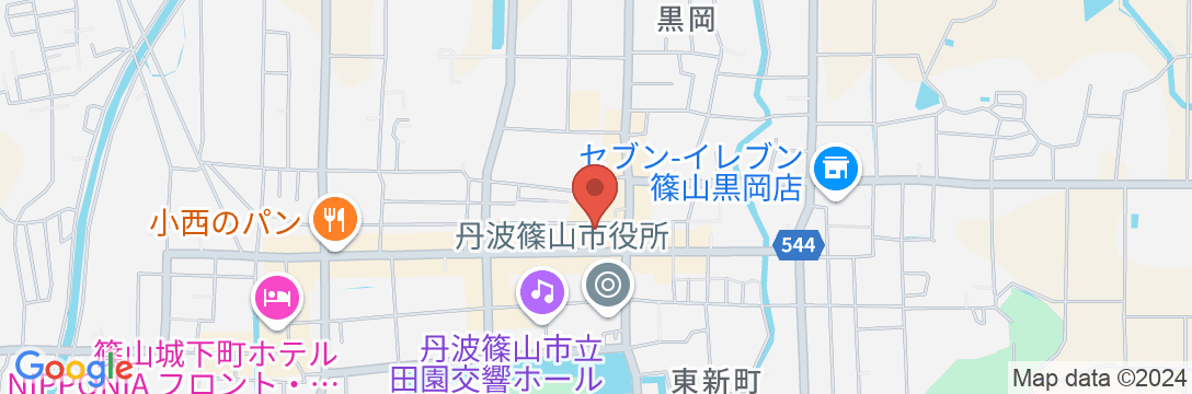 篠山城下町ゲストハウスKURIYAの地図