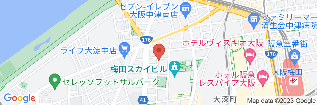 Rakuten STAY 大阪駅北の地図