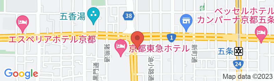 コンフォートホテル京都堀川五条の地図