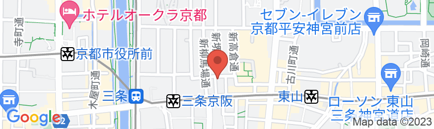 ホテルウィングインターナショナルプレミアム京都三条の地図