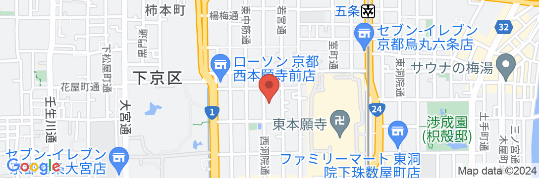 hotel tou nishinotoin kyotoの地図