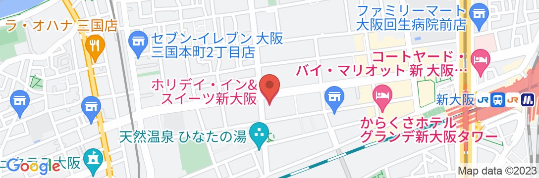 ホリデイ・イン&スイーツ新大阪の地図