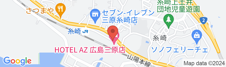 HOTEL AZ 広島三原店の地図
