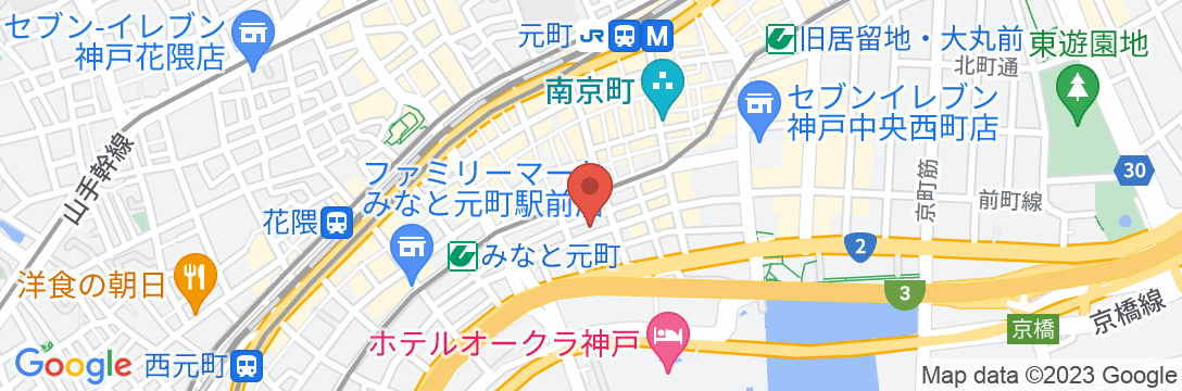 HOTEL メリケンポート神戸元町の地図