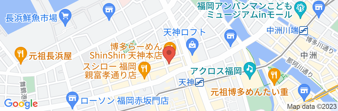 クインテッサホテル福岡天神 Comic&Booksの地図