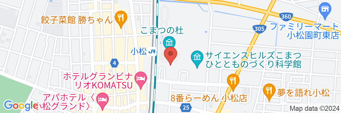 変なホテル 小松駅前の地図