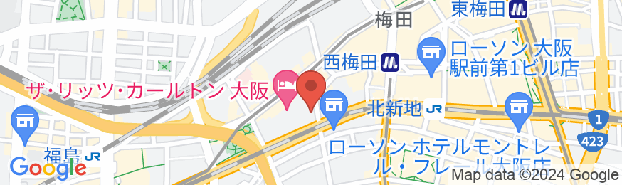 ホテルインターゲート大阪 梅田の地図