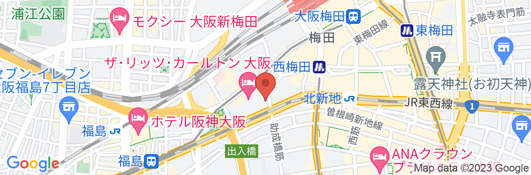 ホテルインターゲート大阪 梅田の地図