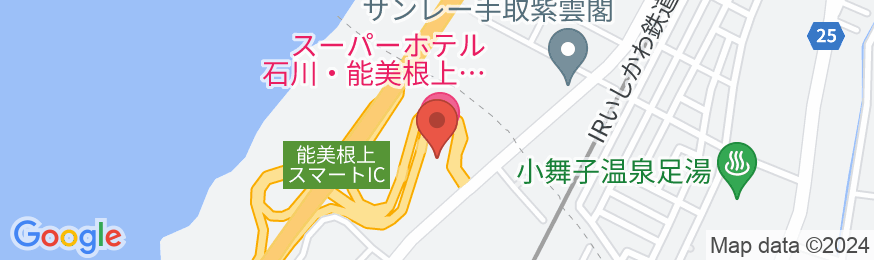 天然温泉 九谷五彩の湯 スーパーホテル石川・能美根上スマートインターの地図