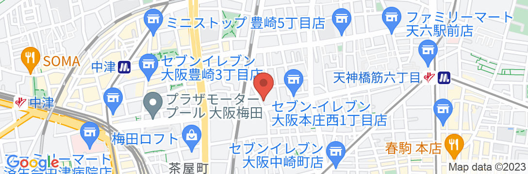 ホテルリブマックス梅田の地図