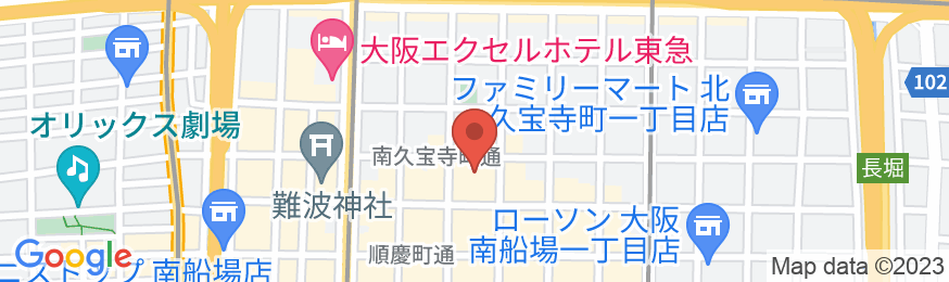 Hotel atarayo Osakaの地図