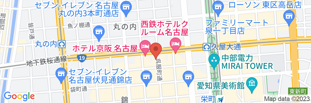 R&Bホテル名古屋錦の地図