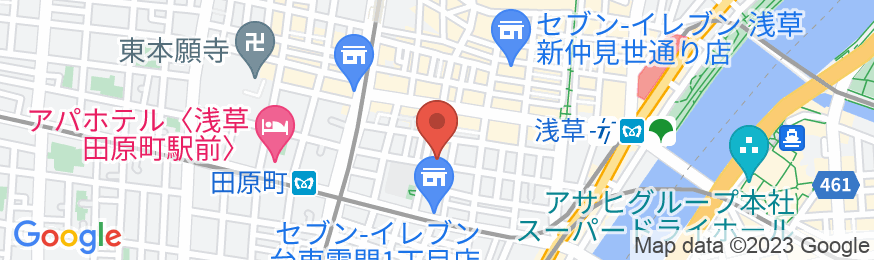浅草雷門 竹乃宿の地図
