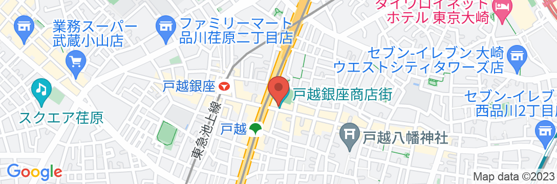 アパホテル〈品川 戸越駅前〉(全室禁煙)の地図