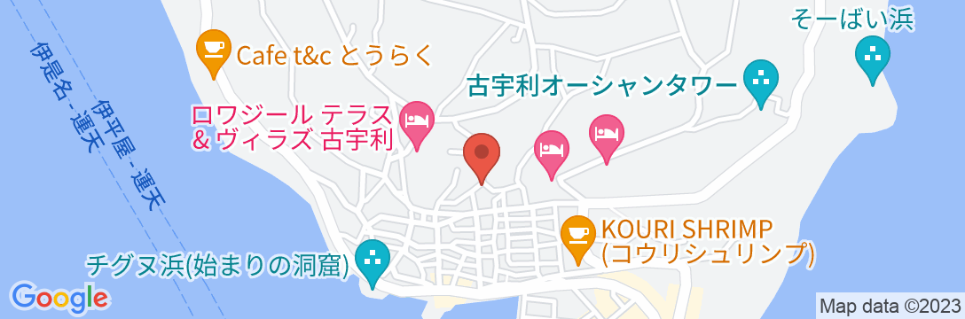 恋の島テラス<古宇利島>の地図
