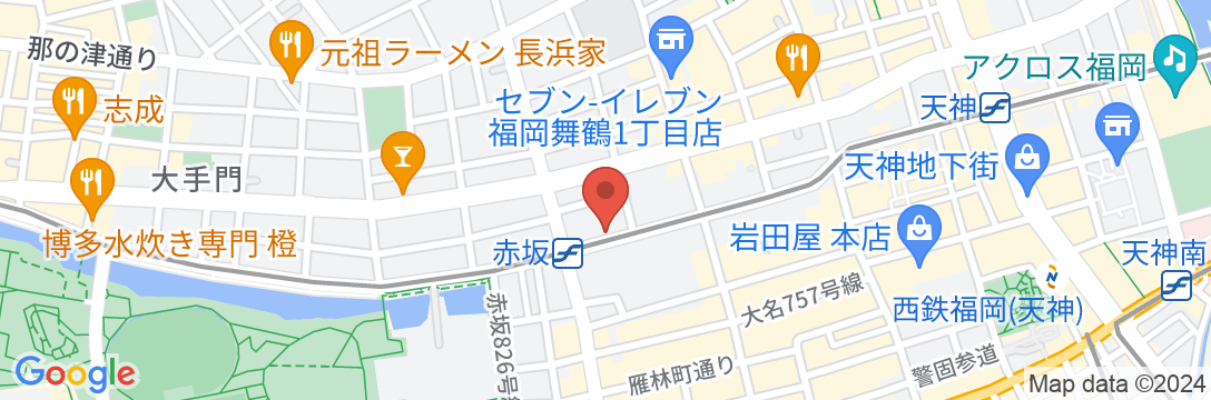 ホテルJALシティ福岡 天神の地図