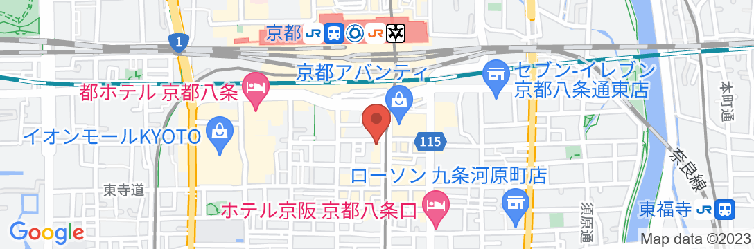 R&Bホテル京都駅八条口の地図