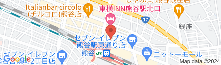 R&Bホテル熊谷駅前の地図