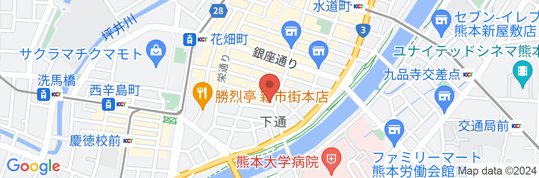 R&Bホテル熊本下通の地図