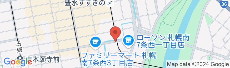 plat hostel keikyu sapporo skyの地図