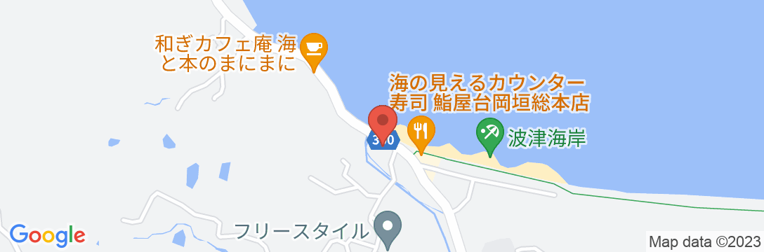 海辺の鮨宿 八幡屋の地図