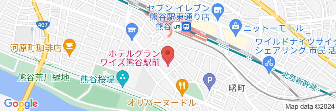 サウナ付鉱泉浴大浴場付 『ホテルグランワイズ熊谷駅前』 プレミアムサービスの地図