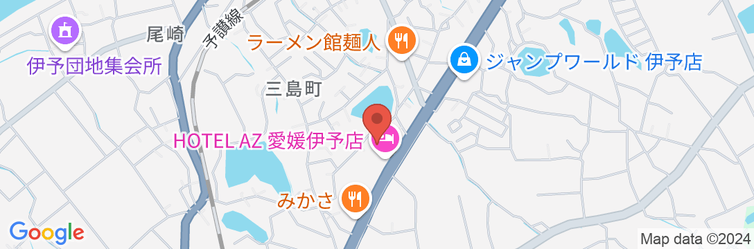 HOTEL AZ 愛媛伊予店の地図