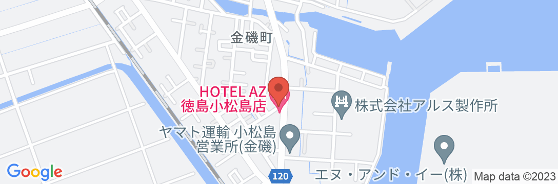 HOTEL AZ 徳島小松島店の地図