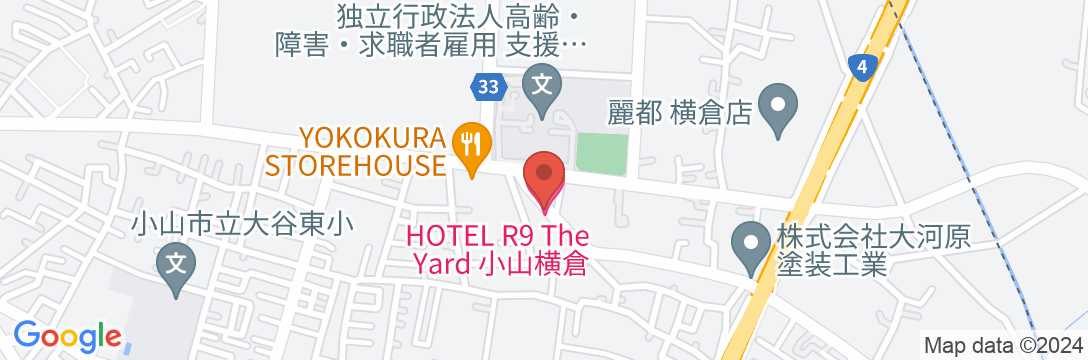 HOTEL R9 The Yard 小山横倉の地図
