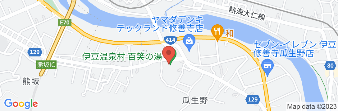 伊豆温泉村 ホテル百笑の地図
