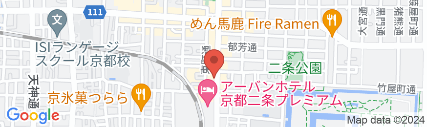 ホテルリブマックス京都二条城西の地図