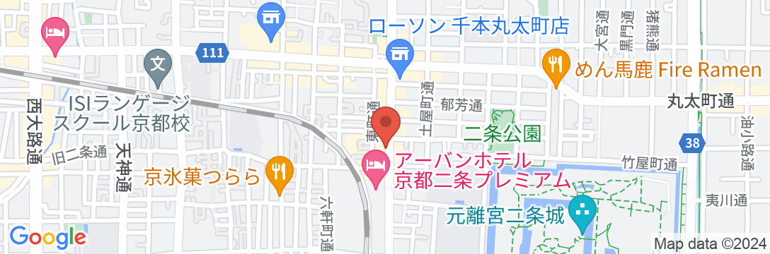 ホテルリブマックス京都二条城西の地図