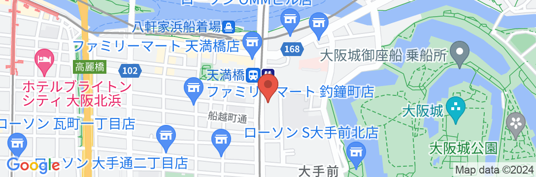 アパホテル〈大阪天満橋駅前〉(全室禁煙)の地図