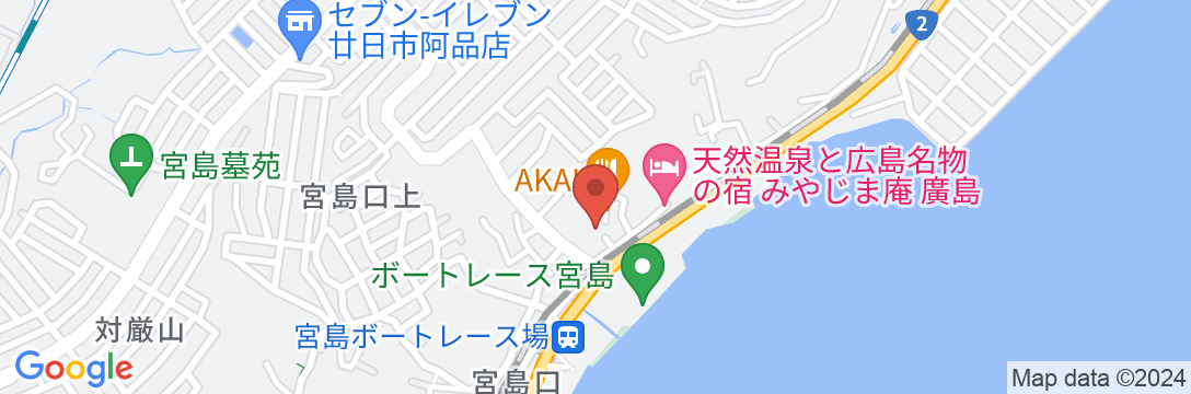 おうちホテル宮島口の地図
