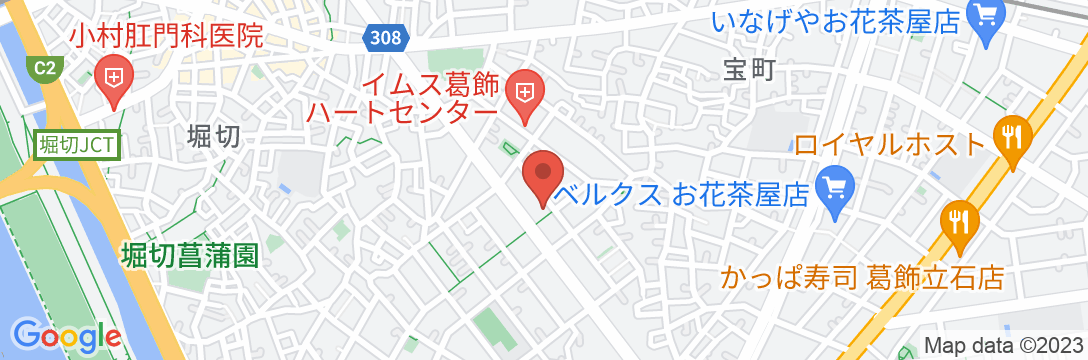 レジデンシャルホテルべヴェル東京の地図