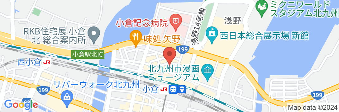 アパホテル〈小倉駅新幹線口〉の地図