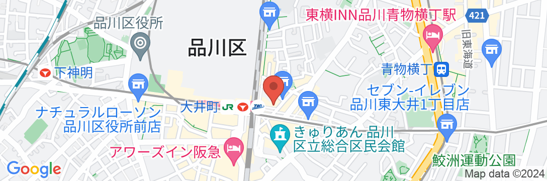 Smart Stay SHIZUKU 品川大井町の地図